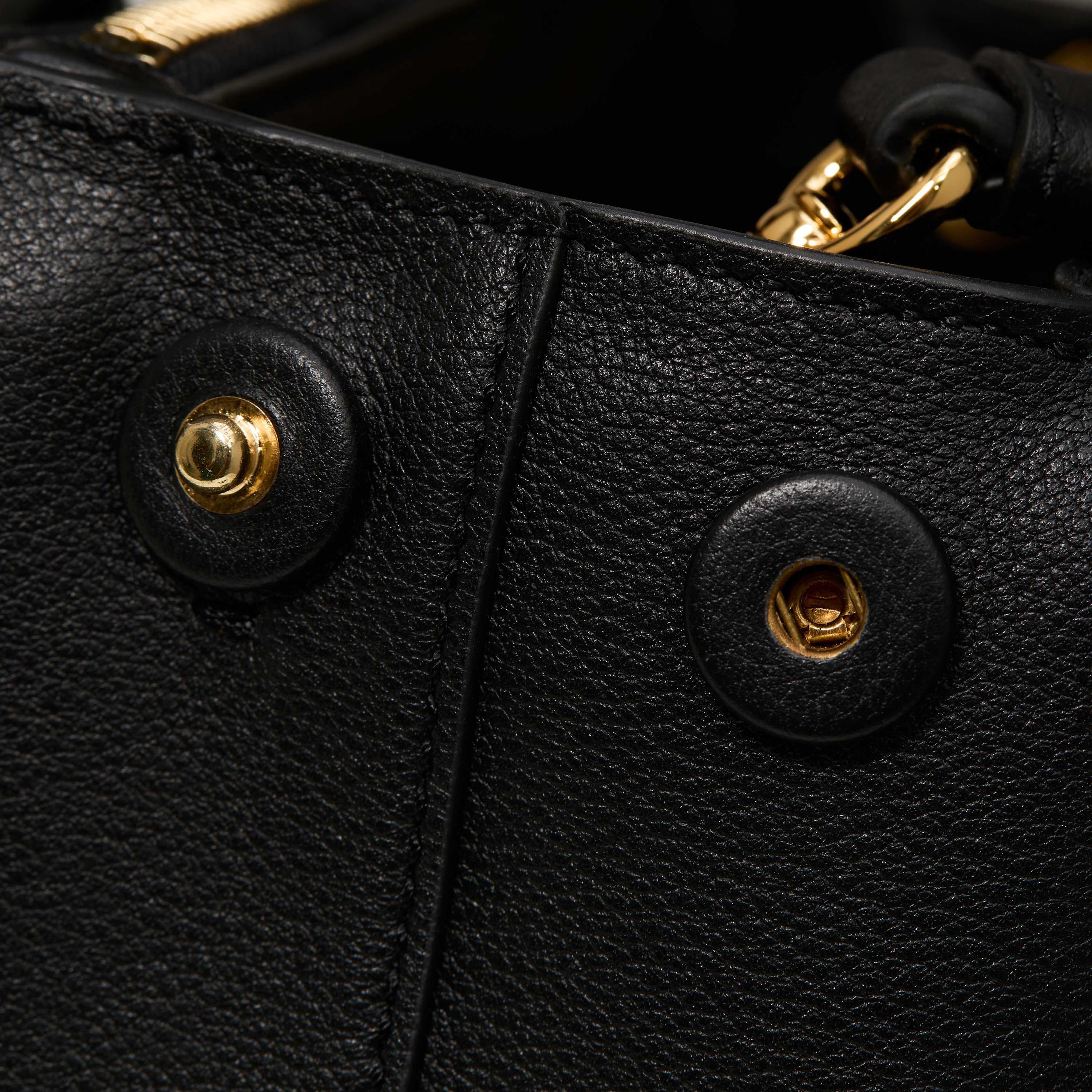 Prada 프라다 갤러리아 스몰 토트백 그레인드 카프스킨 카멜 블랙 골드 하드웨어 1BA896 20cm 13