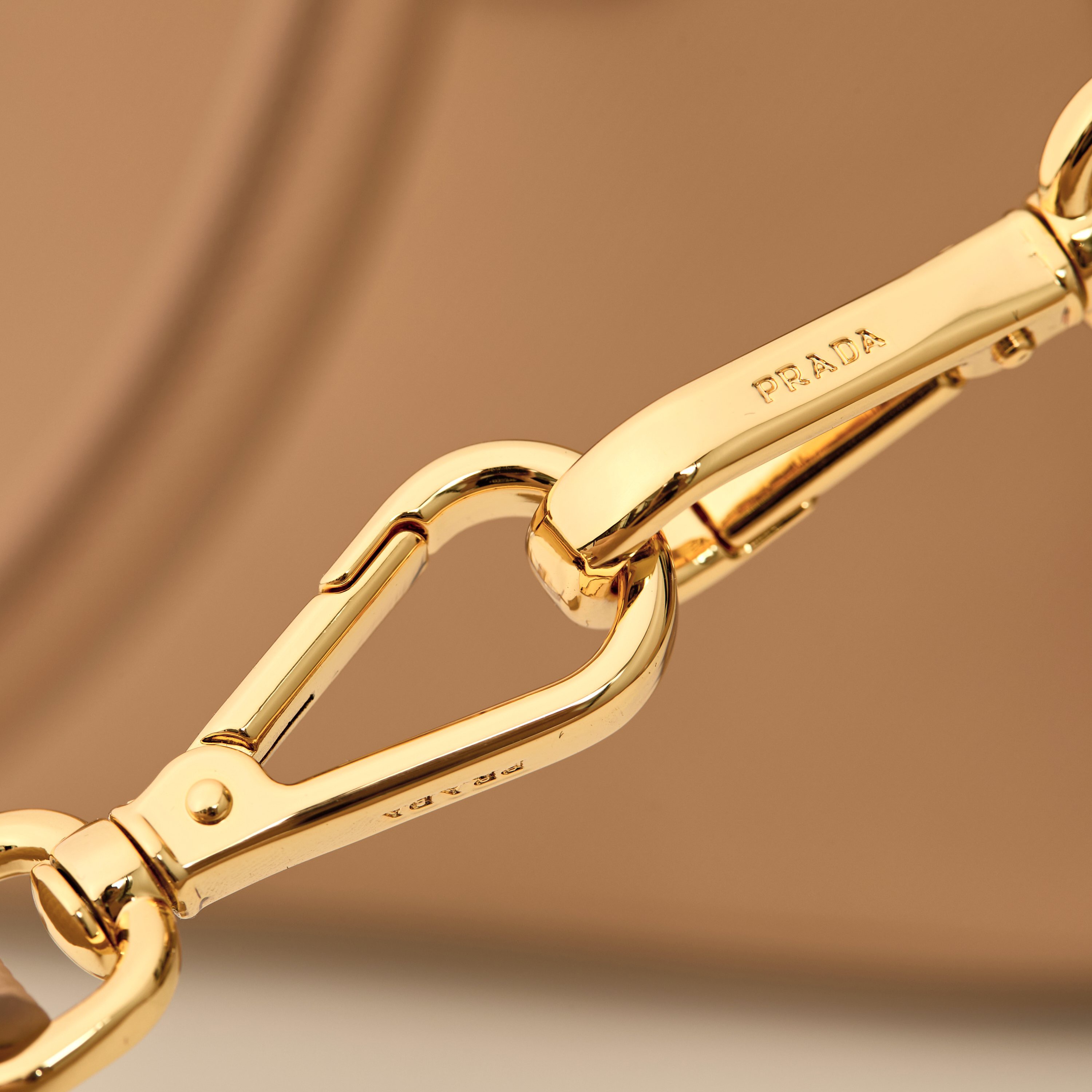 Prada 프라다 미니 갤러리아 토트백 사피아노 레더 카멜 핑크 골드 20cm 6