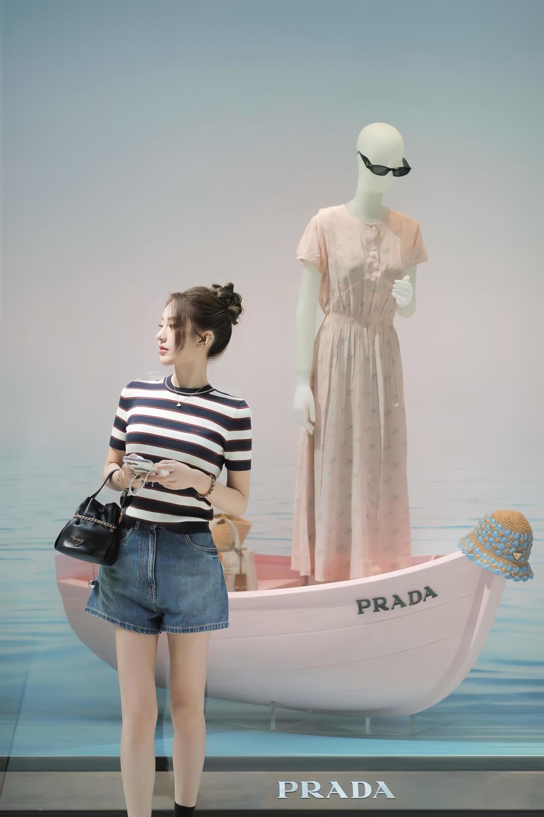 Prada 프라다 1BE088 램스킨 버킷백 골드 체인 블랙 4