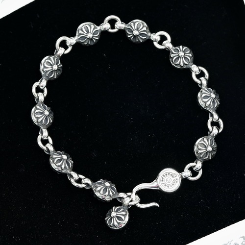 Chrome Hearts Cross Bead Bracelet 크롬하츠 십자 라운드 비즈 팔찌
