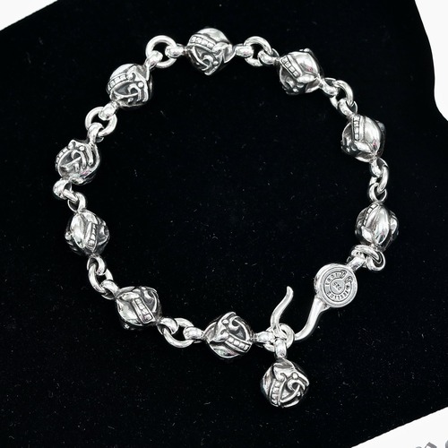 Chrome Hearts Dragon Head Round Bead Bracelet 크롬하츠 드래곤 헤드 원형 비즈 팔찌