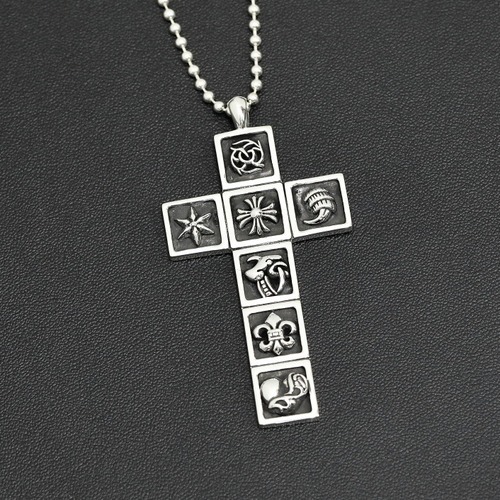 Chrome Hearts Multi Icon Cross Pendant 크롬하츠 멀티 아이콘 크로스 펜던트