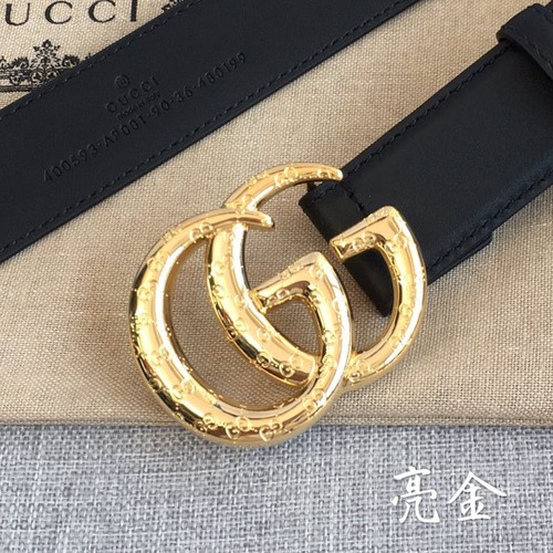 GUCCI Double G Leather Belt 30mm 구찌 더블 G 블랙가죽 벨트 30mm 골드버클