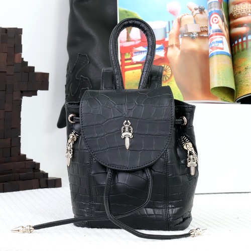 Chrome Hearts Mini Dagger Croc-Embossed Backpack 크롬하츠 미니 대거 크로커 엠보 레더 백팩