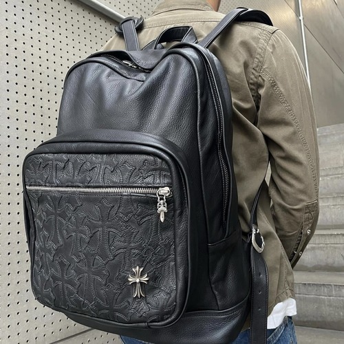 Chrome Hearts 7th Grade Backpack 크롬하츠 세븐스 그레이드 블랙 크로스 백팩