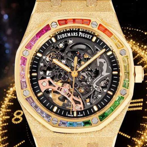 Audemars Piguet Royal Oak Openworked Rainbow 41mm 오데마 피게 로열 오크 오픈워크 레인보우 41mm 골드베젤