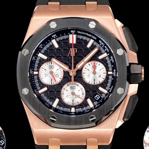 Audemars Piguet Royal Oak Offshore Chronograph 43mm Titanium 오데마 피게 로열 오크 오프쇼어 크로노그래프 43mm 티타늄 골드블랙다이얼