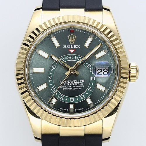 Rolex Sky-Dweller 42mm Yellow Gold Green Dial 롤렉스 스카이드웰러 42mm 옐로우 골드 그린 다이얼