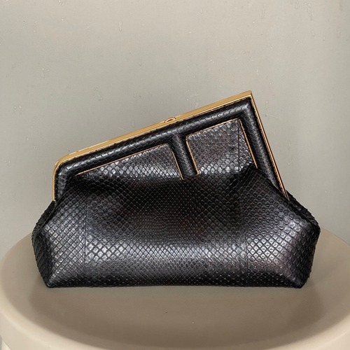 FENDI First Small Python 펜디 퍼스트 스몰 파이톤 블랙 26cm