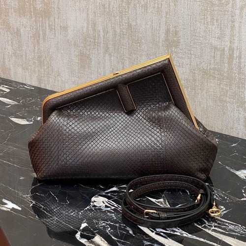 FENDI First Small Python 펜디 퍼스트 스몰 파이톤 브라운 26cm
