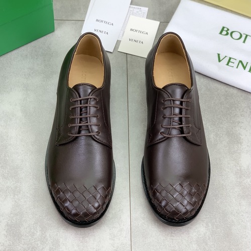 Bottega Veneta Intrecciato Leather Derby Shoes 보테가 베네타 인트레치아토 레더 더비 구두 브라운