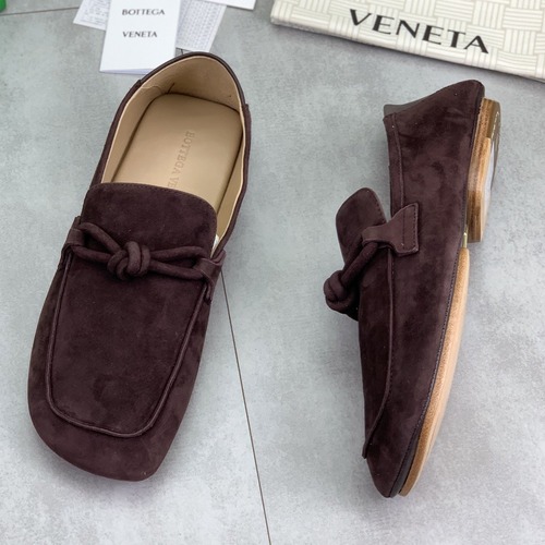 Bottega Veneta Suede Loafer 보테가 베네타 스웨이드 남녀공용 로퍼 다크브라운