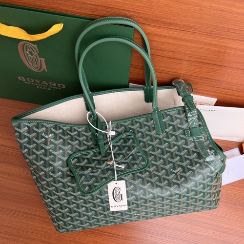 Goyard Chien Gris Saint Louis Inspired Pet Carrier PM Grey 고야드 치엔 그리 생루이백 기반 반려견 캐리어 PM 그린 33.5cm