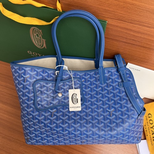 Goyard Chien Gris Saint Louis Inspired Pet Carrier PM Grey 고야드 치엔 그리 생루이백 기반 반려견 캐리어 PM 블루 33.5cm