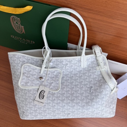 Goyard Chien Gris Saint Louis Inspired Pet Carrier PM Grey 고야드 치엔 그리 생루이백 기반 반려견 캐리어 PM 화이트 33.5cm