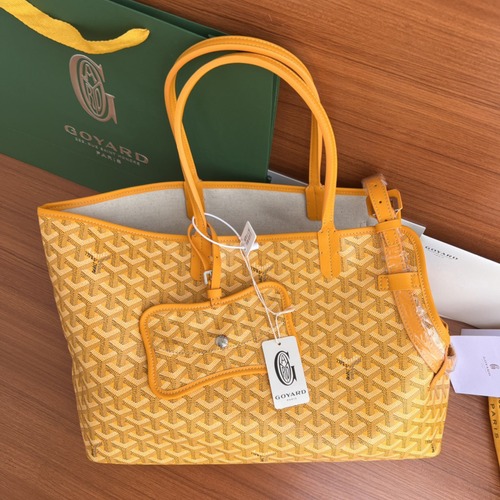 Goyard Chien Gris Saint Louis Inspired Pet Carrier PM Grey 고야드 치엔 그리 생루이백 기반 반려견 캐리어 PM 옐로우 33.5cm