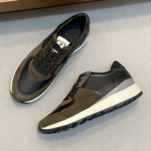 ZEGNA Triple Stitch Monte 제냐 트리플 스티치 몬테 남성 스니커즈 다크브라운