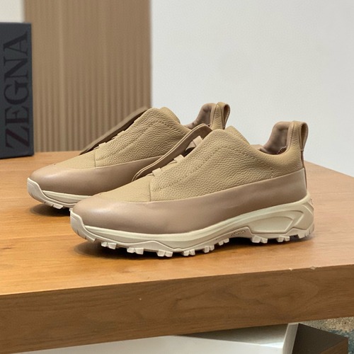 ZEGNA Triple Stitch™ Monte Low Sneakers 제냐 2016 트리플 스티치 몬테 로우탑 캐주얼 스니커즈 브라운/베이지