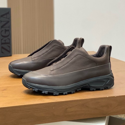 ZEGNA Triple Stitch™ Monte Low Sneakers 제냐 2016 트리플 스티치 몬테 로우탑 캐주얼 스니커즈 초콜릿브라운