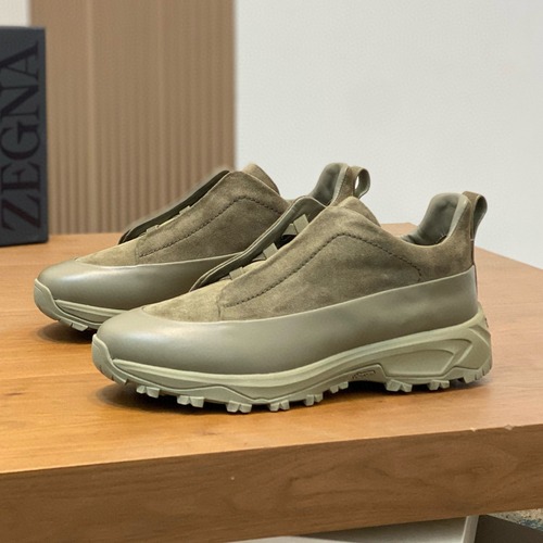 ZEGNA Triple Stitch™ Monte Low Sneakers 제냐 2016 트리플 스티치 몬테 로우탑 캐주얼 스니커즈 카키 브라운