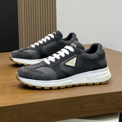 Prada Milano Men’s Leather Panel Sneakers 프라다 2016 밀라노 남성 가죽 패널 캐주얼 스니커즈 그레이