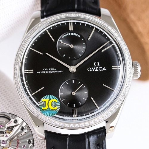 OMEGA De Ville Manual Winding  오메가 드 빌 수동 기계식 크로노그래프 40mm 은장 블랙/화이트 다이얼