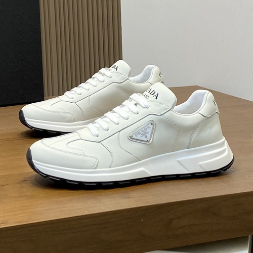 Prada Milano Men’s Leather Panel Sneakers 프라다 2016 밀라노 남성 가죽 패널 캐주얼 스니커즈 화이트