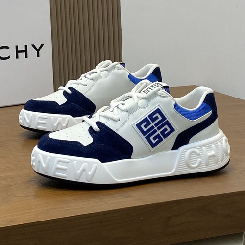 GIVENCHY Men’s Logo Mesh Leather Sneakers 지방시 남성 로고 메쉬 가죽 스니커즈 네이비