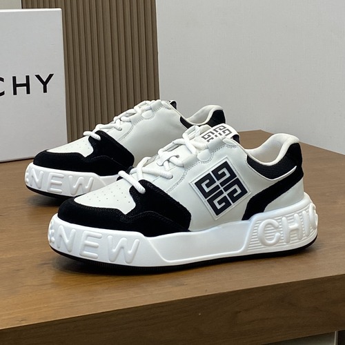 GIVENCHY Men’s Logo Mesh Leather Sneakers 지방시 남성 로고 메쉬 가죽 스니커즈 블랙