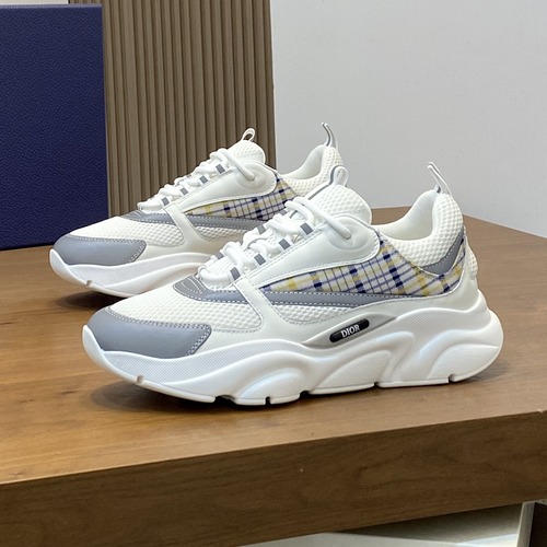 Dior B22 Sneakers 디올 B22 남성 스니커즈 체크 화이트&그레이