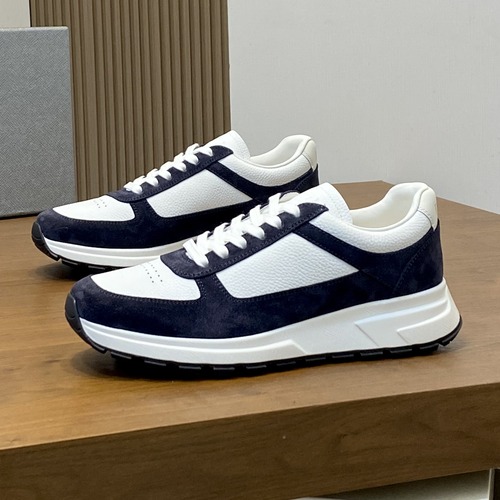 Prada Milano Panel Sneakers 프라다 밀라노 남성 패널 스니커즈 네이비·화이트