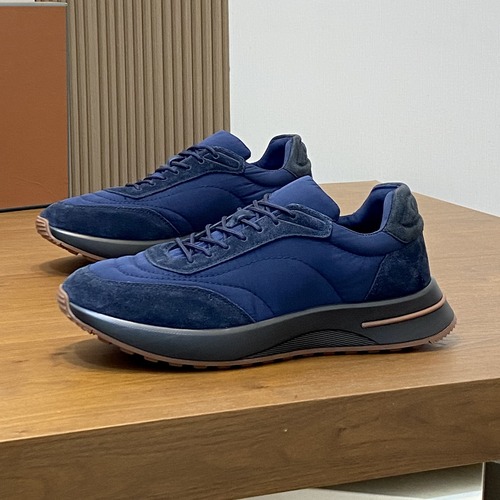 Loro Piana Men’s Casual Sneakers 로로피아나 남성 캐주얼 스니커즈 (로우컷 데일리 슈즈) 네이비