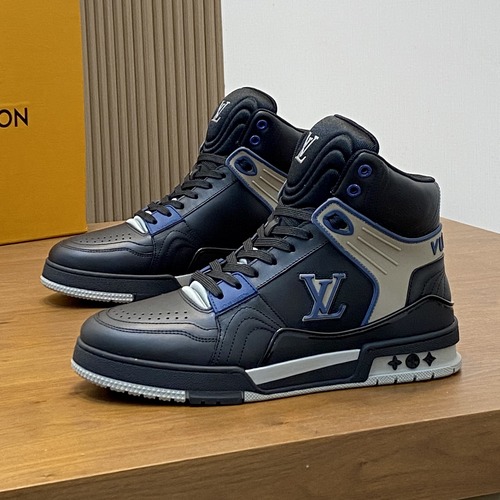 Louis Vuitton Rivoli High-Top Sneakers 루이비통 리볼리 하이탑 스니커즈 (남성) 블랙&그레이