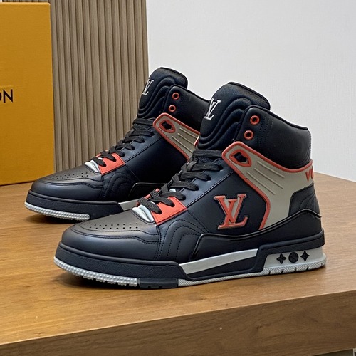 Louis Vuitton Rivoli High-Top Sneakers 루이비통 리볼리 하이탑 스니커즈 (남성) 블랙&오렌지