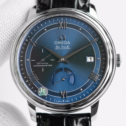 OMEGA De Ville Prestige 오메가 드 빌 프레스티지 파워리저브 오토매틱 39.5mm 블루/그레이 다이얼