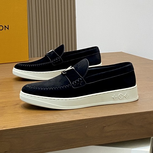 Louis Vuitton Monogram Suede Loafer 루이비통 모노그램 스웨이드 남성 로퍼 블랙