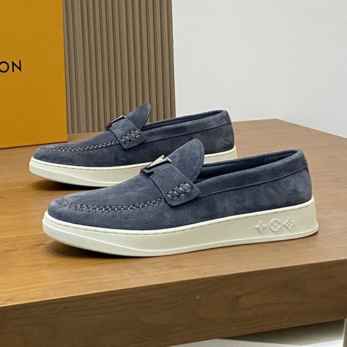 Louis Vuitton Monogram Suede Loafer 루이비통 모노그램 스웨이드 남성 로퍼 그레이