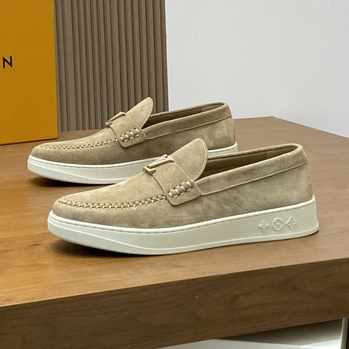 Louis Vuitton Monogram Suede Loafer 루이비통 모노그램 스웨이드 남성 로퍼  베이지