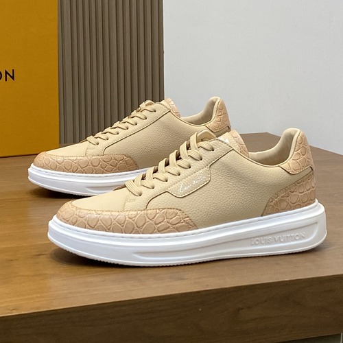 Louis Vuitton Monogram Leather Sneaker Loafer 루이비통 모노그램 베이지 레더 남성스니커즈
