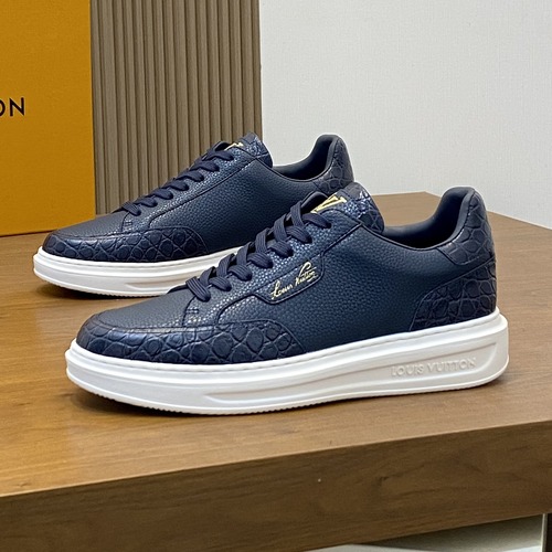 Louis Vuitton Monogram Leather Sneaker Loafer 루이비통 모노그램 네이비 레더 남성스니커즈