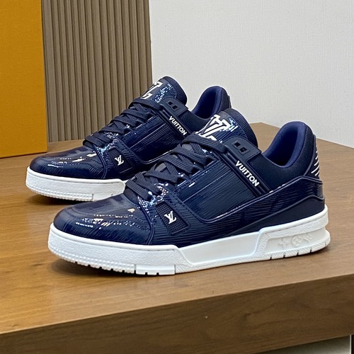 Louis Vuitton LV Trainer Black Monogram Sneaker 루이비통 LV 트레이너 네이비 모노그램 남성 스니커즈