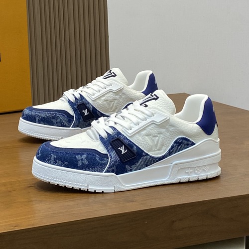 Louis Vuitton LV Trainer Low Sneaker 루이비통 LV 트레이너 로우 네이비 화이트 남성 스니커즈