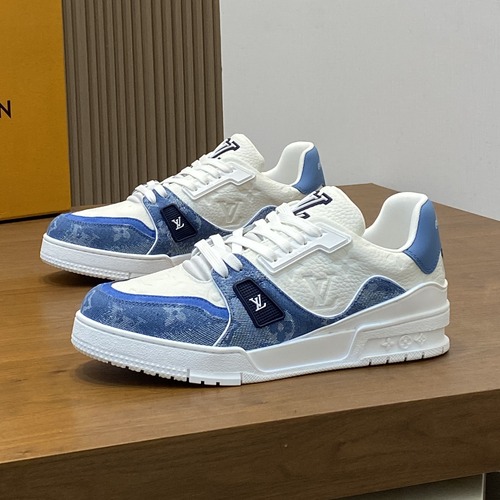 Louis Vuitton LV Trainer Low Sneaker 루이비통 LV 트레이너 로우 블루 화이트 남성 스니커즈