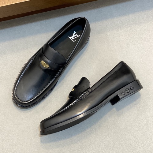 Louis Vuitton LV Glove Black Leather Loafer 루이비통 LV 글러브 무광블랙 레더 남성로퍼
