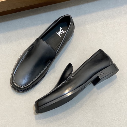 Louis Vuitton 루이비통 글러브 남성 레더 로퍼 블랙 모광