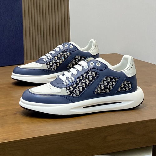 Dior 디올 B27 블루 로우탑 남성 스니커즈 블루&네이