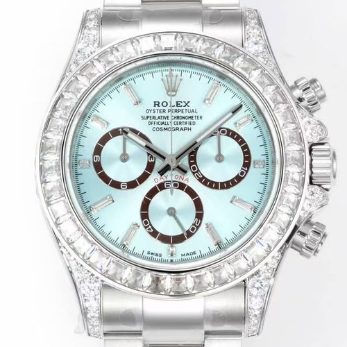 Rolex Cosmograph Daytona Diamond Bezel Automatic 4131 롤렉스 코스모그래프 데이토나 다이아몬드 베젤 4131 자동 크로노그래프 샴페인민트다이얼