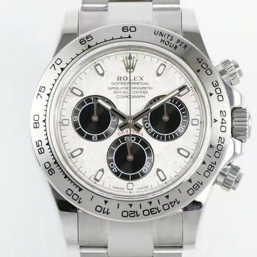 Rolex Cosmograph Daytona Meteorite Dial Automatic Chronograph 4130 롤렉스 코스모그래프 데이토나 운석 다이얼 오토매틱 크로노그래프 4130 실버베젤