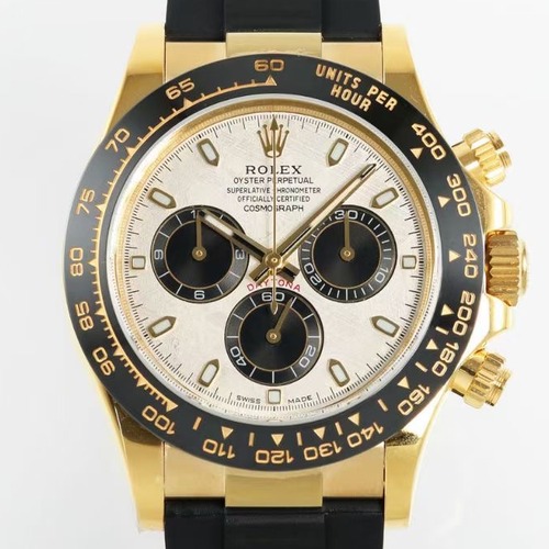 Rolex Cosmograph Daytona Meteorite Dial Automatic Chronograph 4130 롤렉스 코스모그래프 데이토나 운석 다이얼 오토매틱 크로노그래프 4130 골드베젤 러버밴드