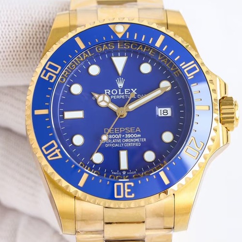 Rolex Sea-Dweller Yellow Gold Blue Dial 44mm | 롤렉스 씨드웰러 옐로우 골드 블루 다이얼 44mm 24k포